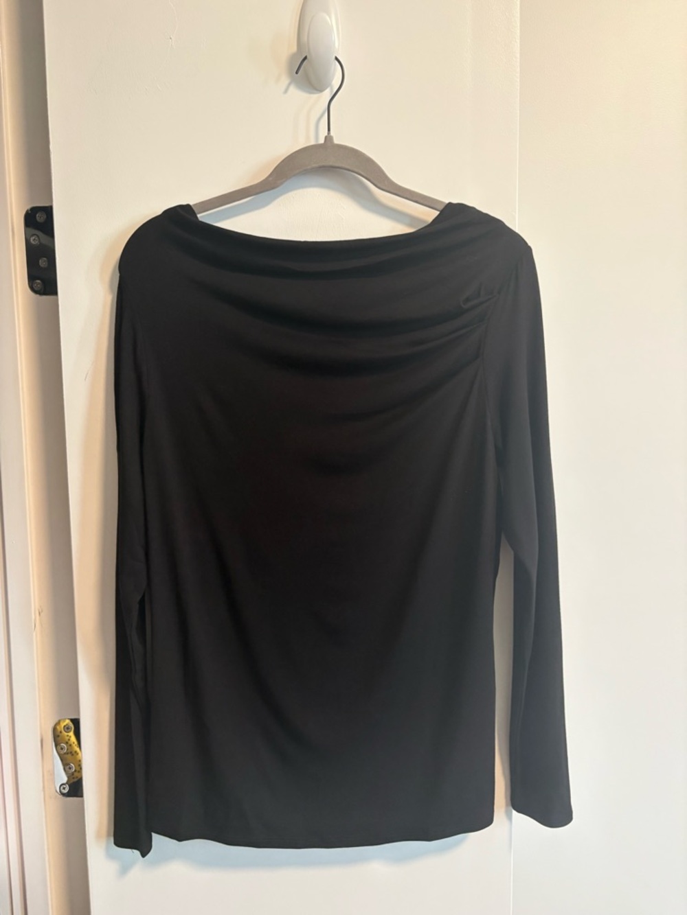 Elie Tahari - SZ L - Draped Long Sleeve Jersey Top